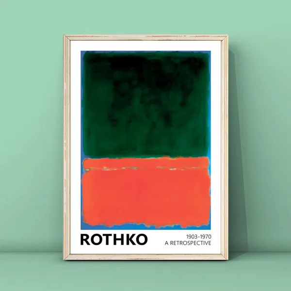 Mark Rothko Red Green Minimalist Art Poster