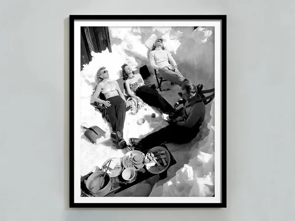 Vintage Apres Ski Photo Print, Ski Lodge Decor