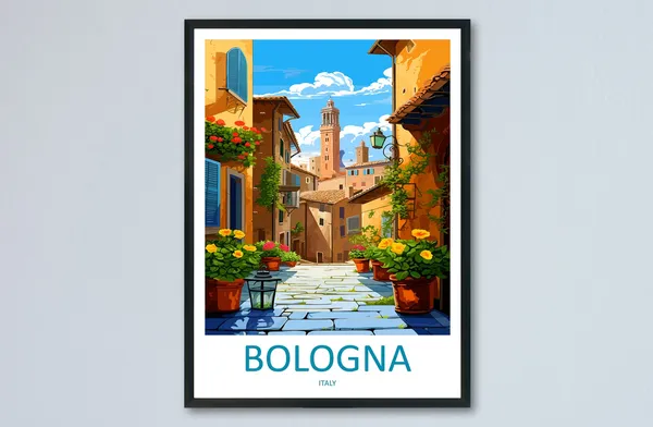 Bologna Travel Poster, Italy Wall Decor