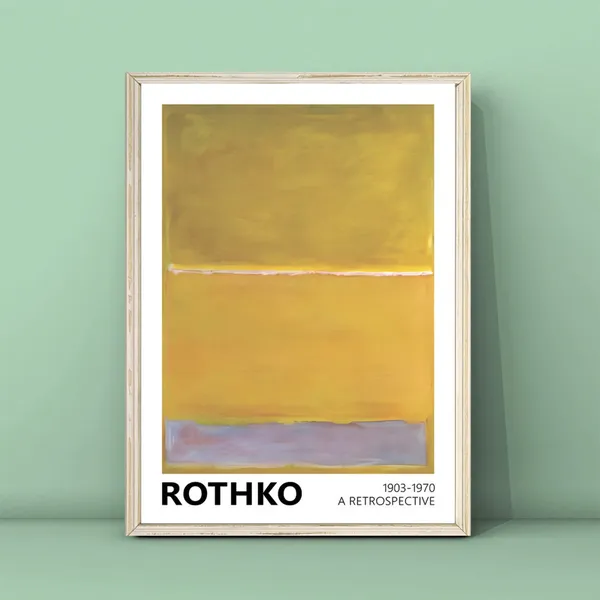 Mark Rothko Yellow Minimalism Exhibition Poster