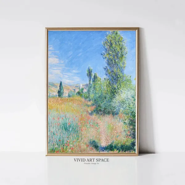 Monet-Inspired Landscape in Île Saint-Martin, Art Print