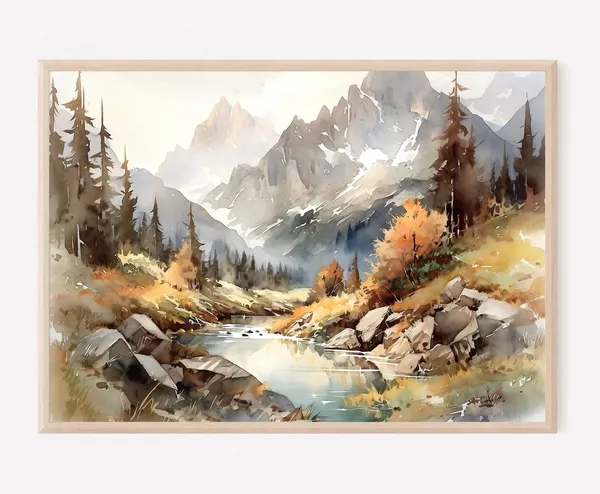 North Cascades Travel Poster, National Park Art Print
