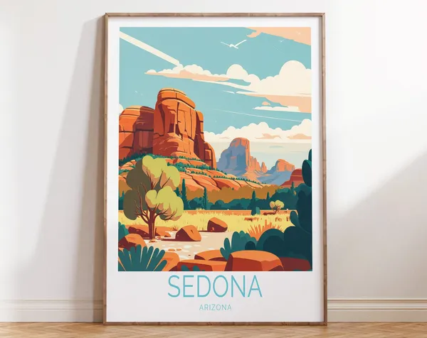 Sedona Travel Poster, Arizona Travel Poster
