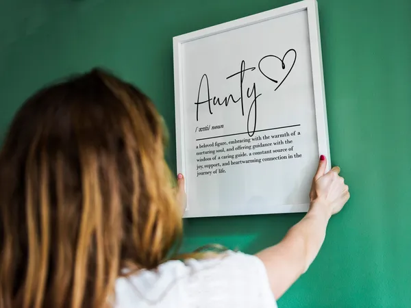 Aunty Definition Art Print, Birthday Gift For Her