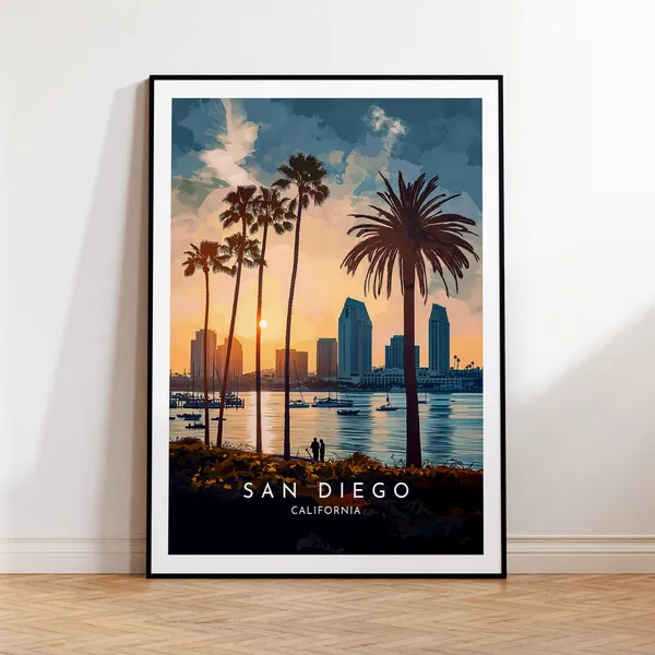San Diego United States California Travel Poster