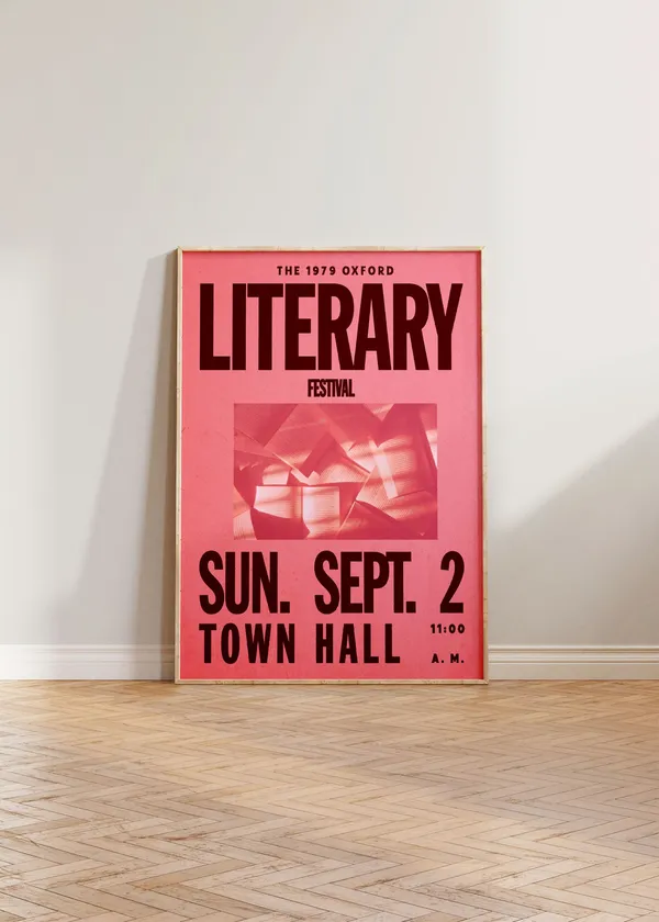 Retro Book Print, Vintage Literary Poster