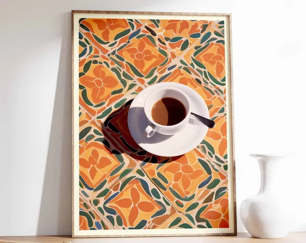 Moroccan Coffee Vintage Cafe Wall Art Print