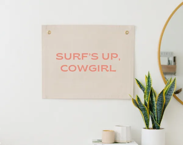 Coastal Cowgirl Surf's Up Western Wall Art Print