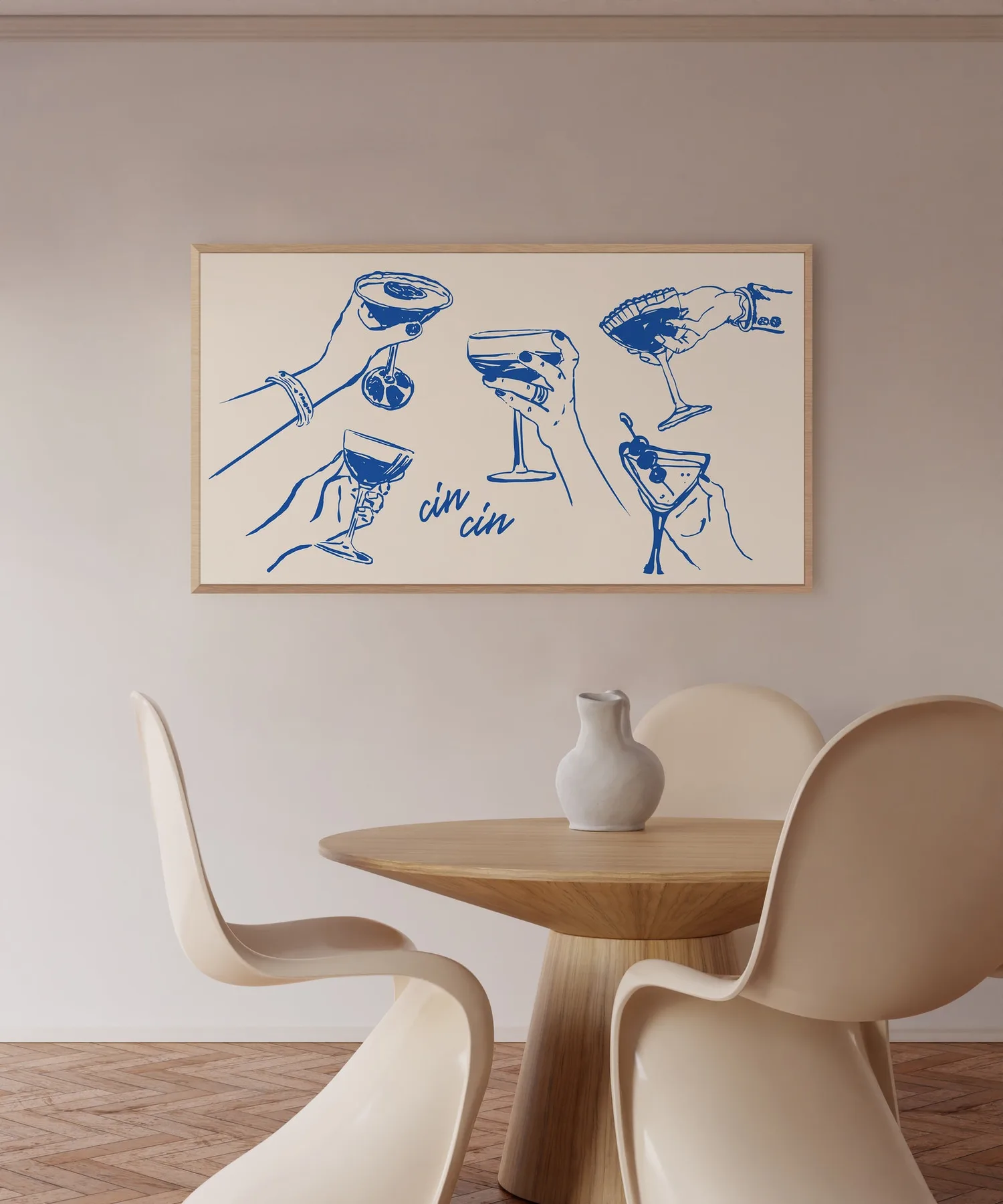 Cheers Print, Modern Bar Cart Decor - Image 2
