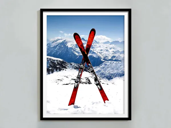 Vintage Ski Colorado Retro Skiing Wall Art Print