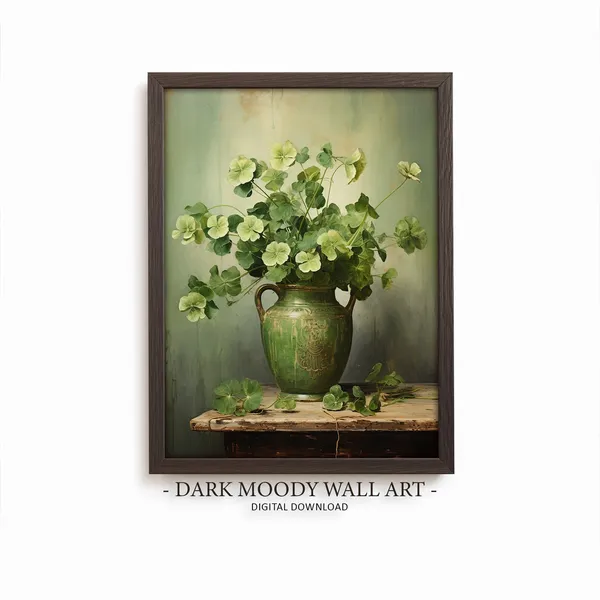 Rustic Clover St Patricks Day Art Print