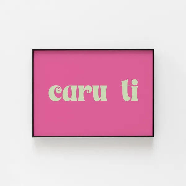 Welsh Caru Ti Romantic Art Print for Love Decor