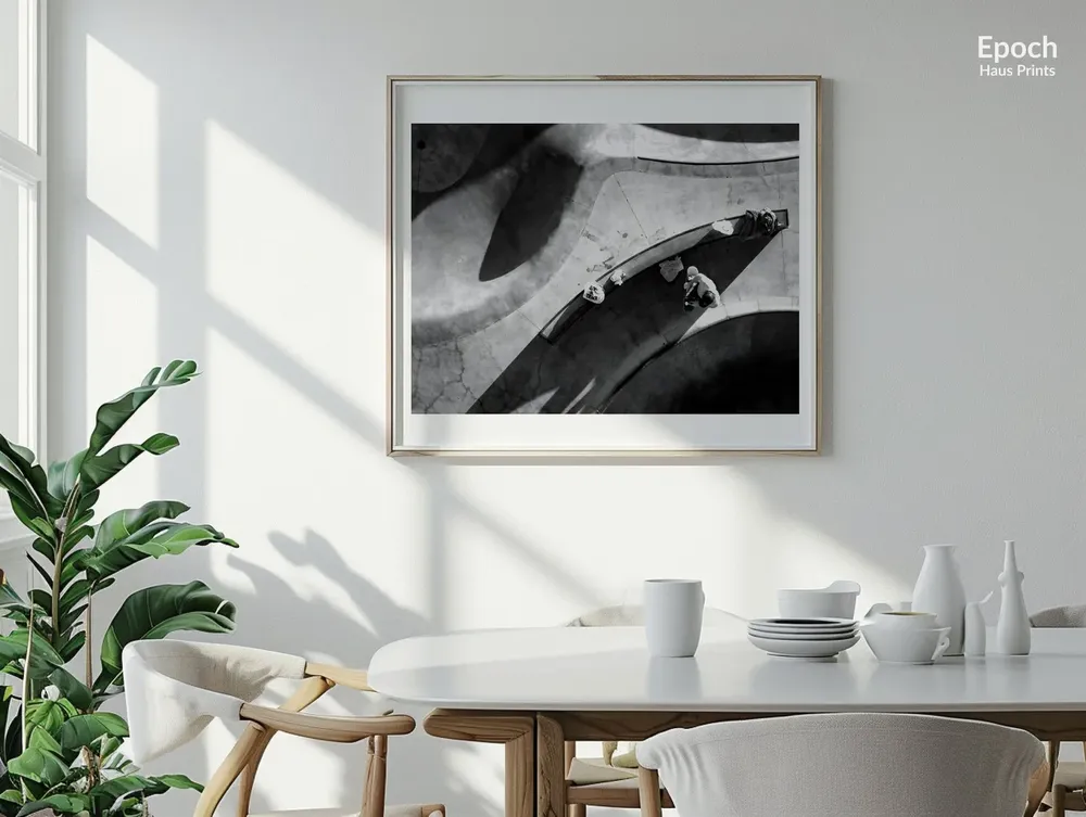 Venice Beach Skate Park Black And White Art Print - Image 3
