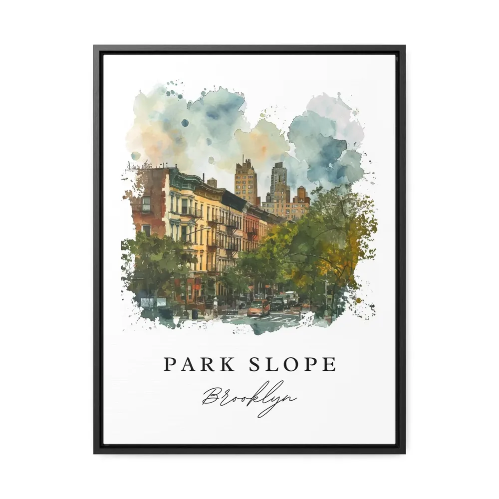 Park Slope NYC Travel Poster, Brooklyn Custom Text - Image 2