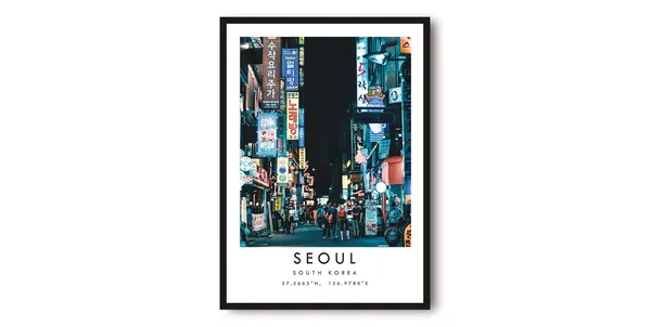 Seoul South Korea Minimalist Travel Poster