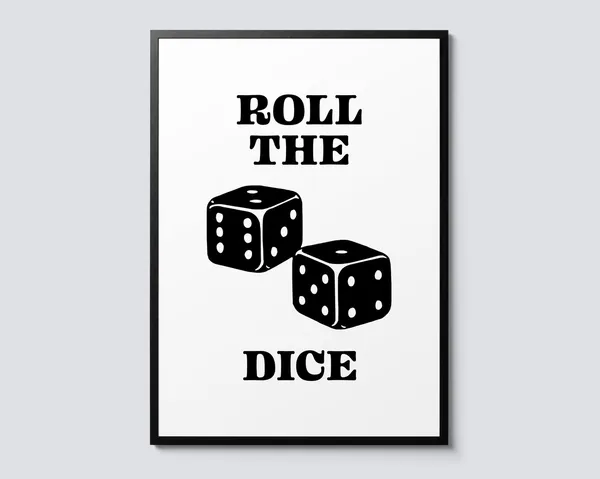 Roll The Dice Vintage Typography Art Print