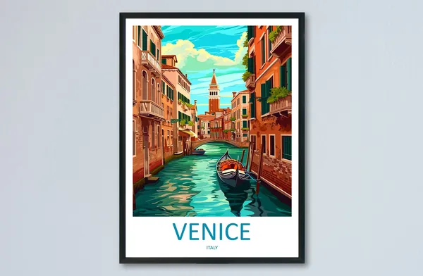 Venice St Marks Square Travel Poster