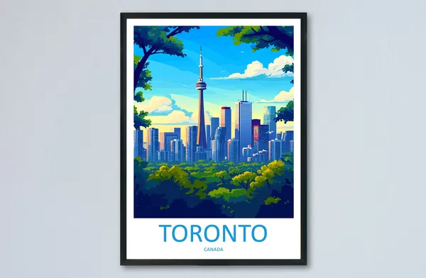 Toronto Travel Poster, Canada Wall Art Print