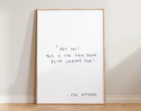 This Is The Sign Typography Quote Poster, Minimalist Decor
