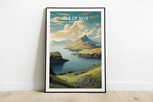 Isle of Skye Travel Poster, Scotland Custom Personalised