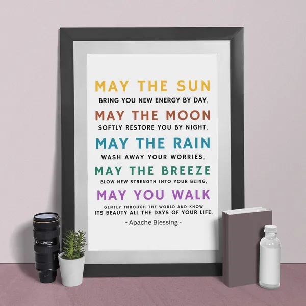 Apache Blessing Quote Art Print, Nursery Decor
