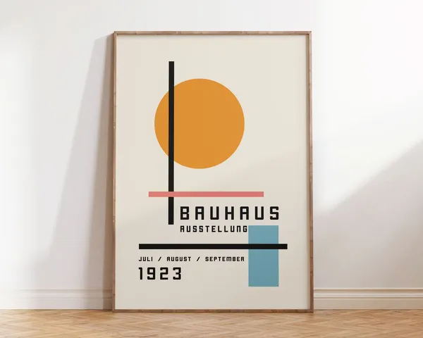 Bauhaus Exhibition Poster 1923, Abstract Geometric Print