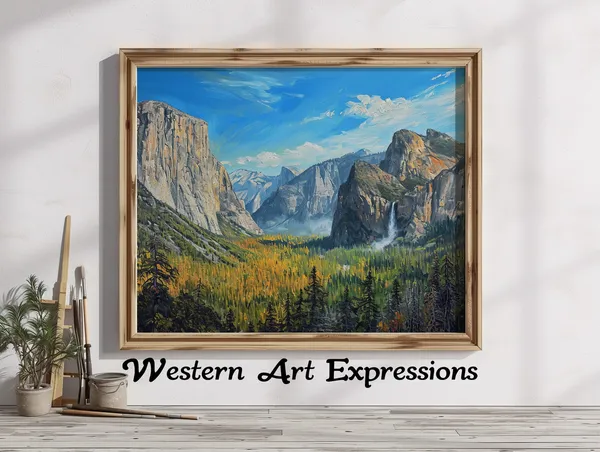 Tunnel View Yosemite National Park Landscape Art Print