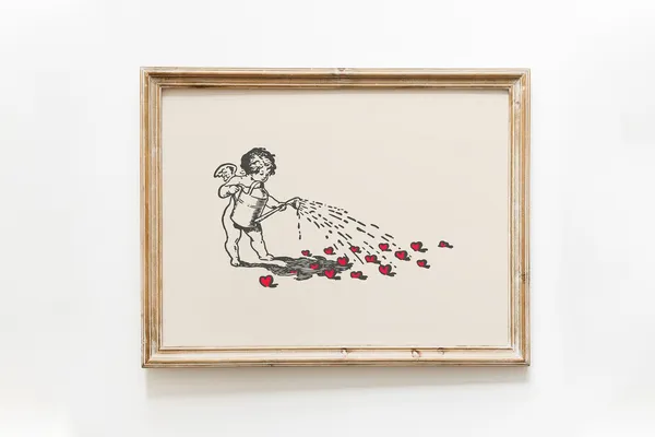 Vintage Cupid Print, Valentine Love Wall Art
