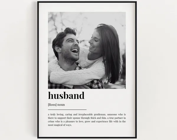 Personalised Husband Definition Gift Quote Print
