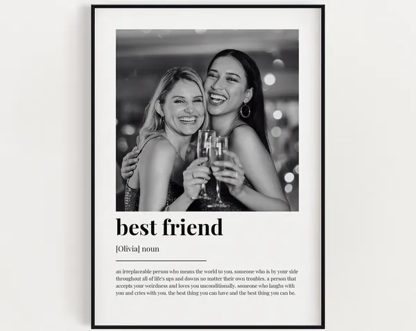 Personalised Best Friend Definition Art Print, Quote