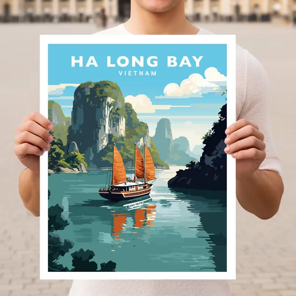 Ha Long Bay Vietnam Travel Poster Print