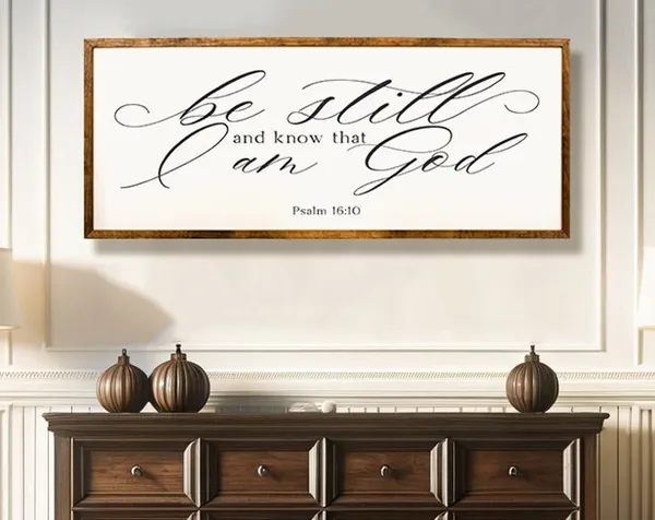 Be Still And Know Psalm 16:10 Scripture Art Print