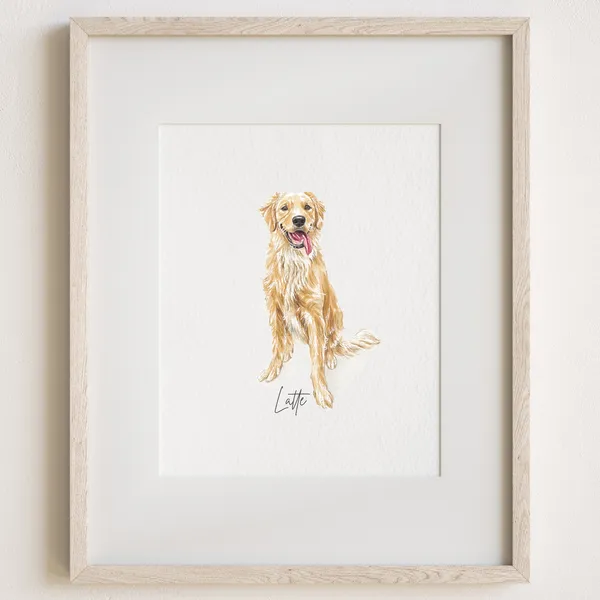 Custom Watercolor Pet Portrait Dog Portraits