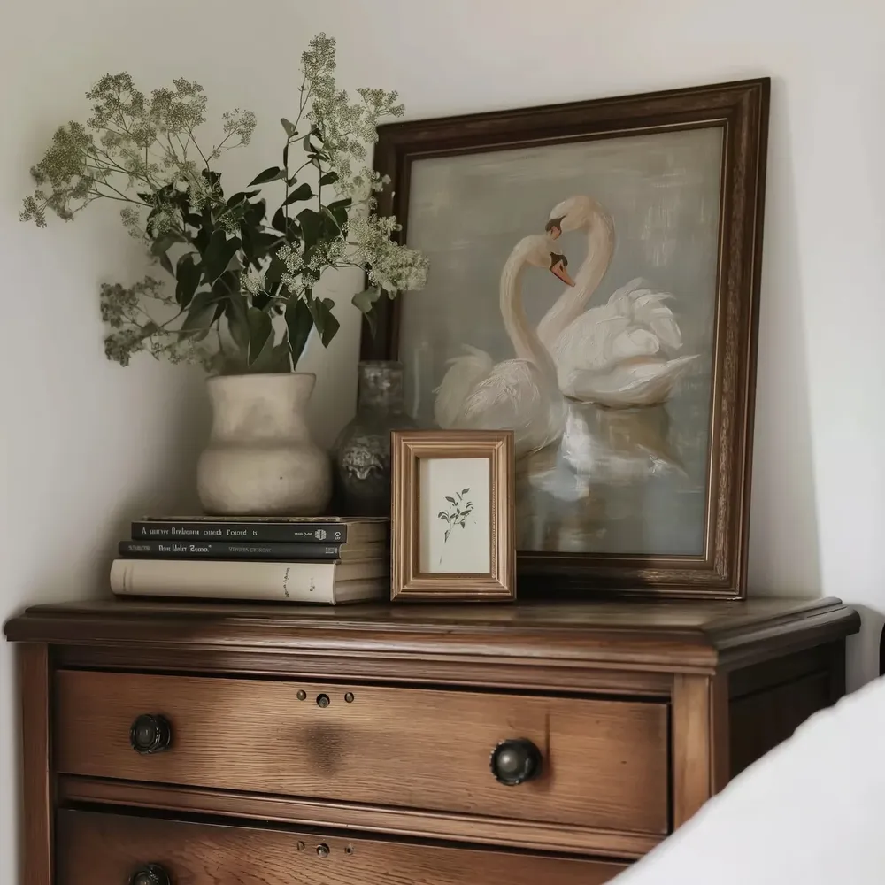 Swan Vintage Nursery Wall Art Print - Image 2