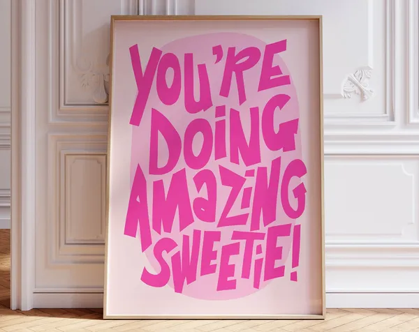 Motivational Girls Room Decor Typography Poster