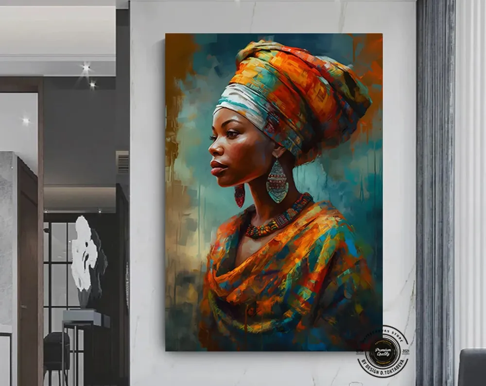 African Woman Ethnic Decor Art Print