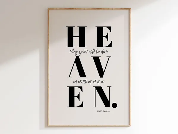Matthew 6:10 Scripture Poster, Modern Bible Verse