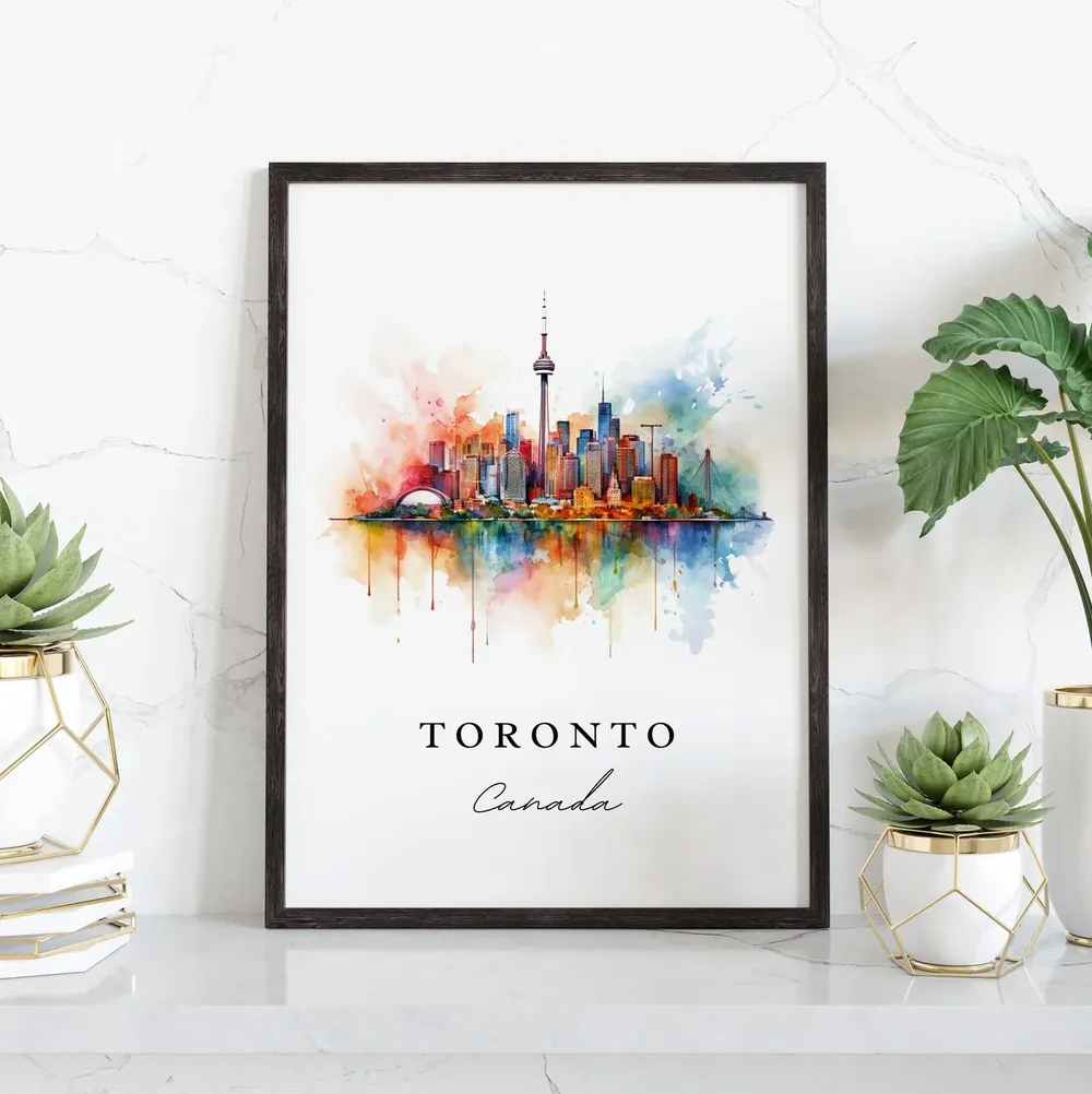 Toronto Canada Custom Text Travel Poster Print