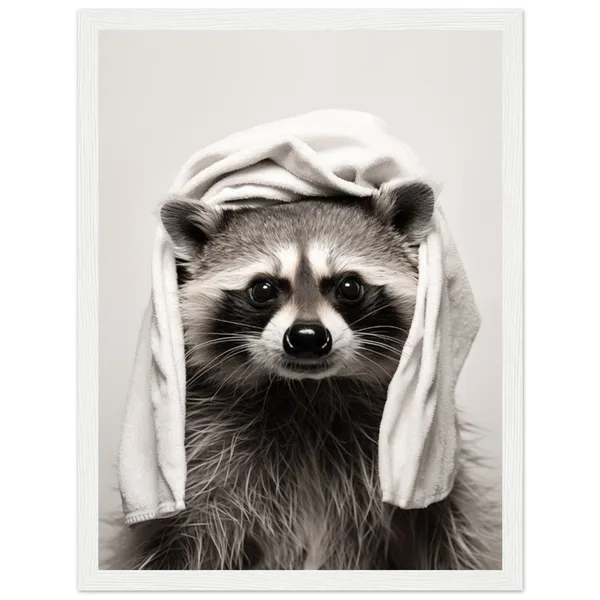 Raccoon Bathroom Humor Art Print