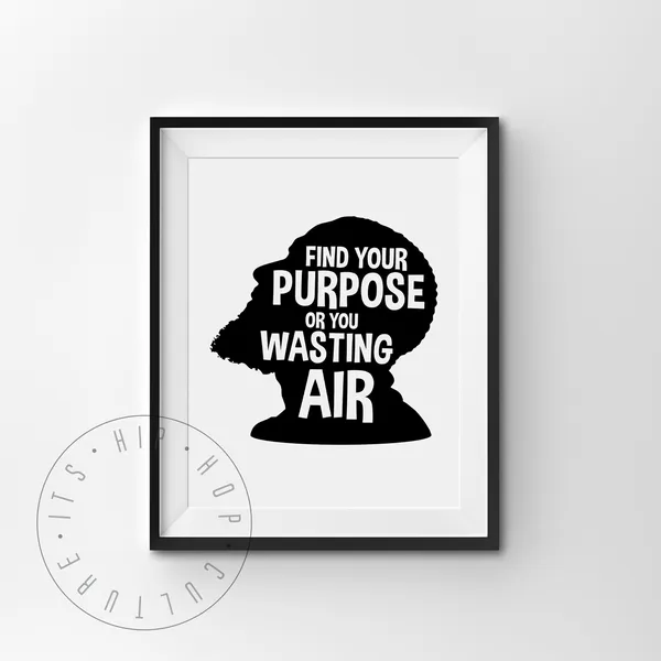 Rapper Portrait Hip Hop Quote Rap Music Poster