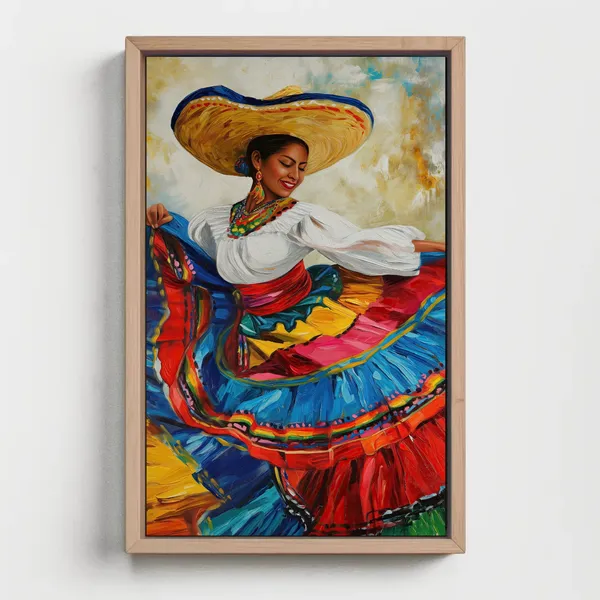 Baile Folklorico Art Print, Mexican Folk Dance