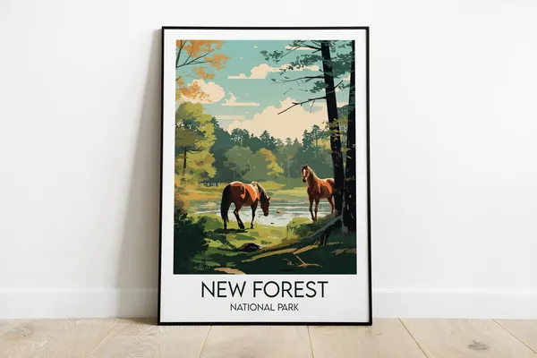 New Forest National Park Gift Travel Poster