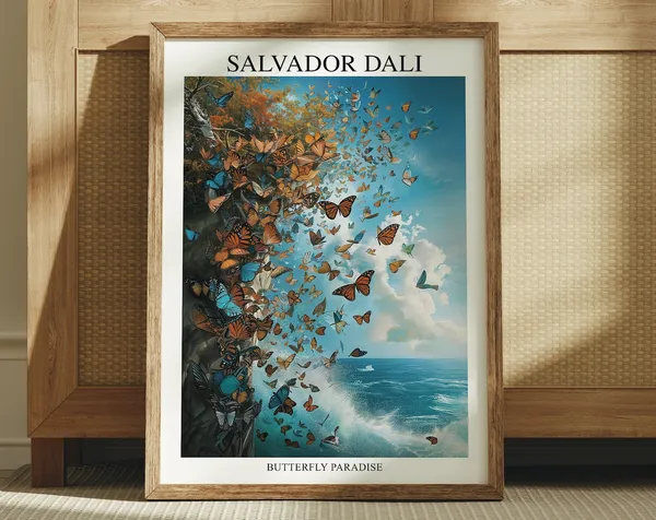 Salvador Dali Butterfly Surreal Art Print