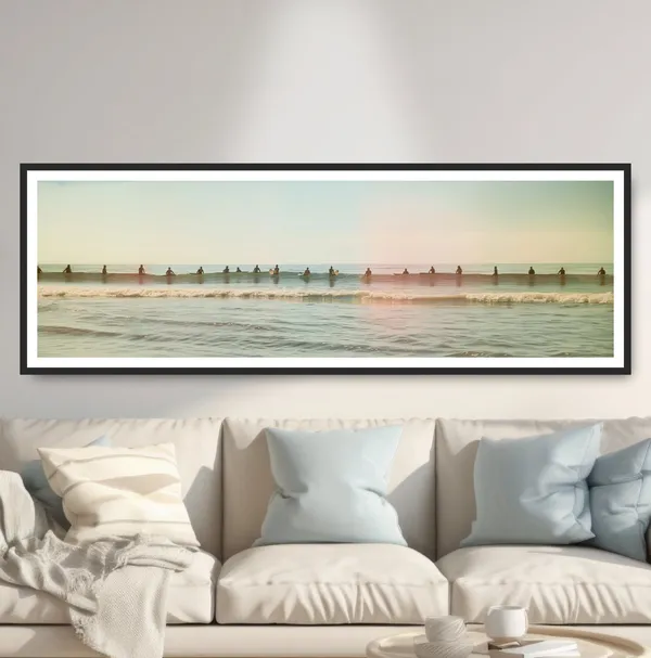 Vintage Ocean Surf Photo, Retro Minimalist Art Print