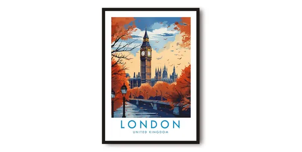 London Travel Poster, United Kingdom Travel Decor