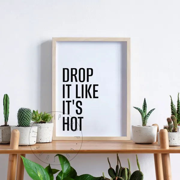 Drop It Like Its Hot Quote Poster, Hip Hop Lyrics