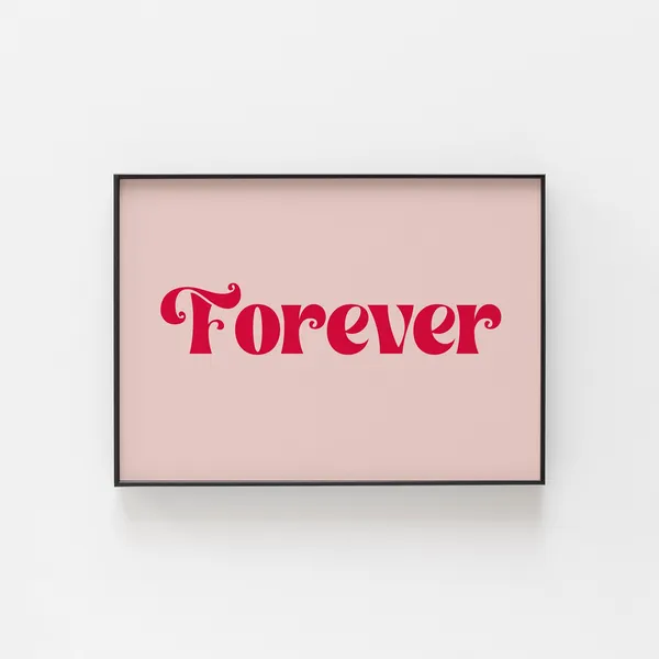 Romantic Forever Love Poster, Italian
