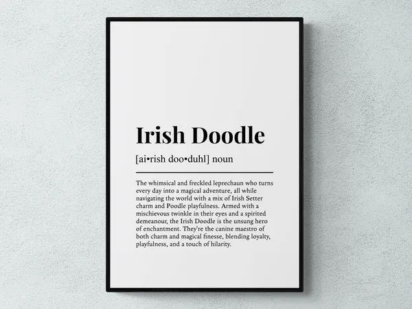 Irish Doodle Funny Definition Dog Poster Print
