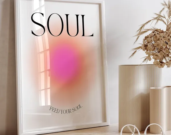 Aura Poster, Trendy Spiritual Yoga Decor Art Print