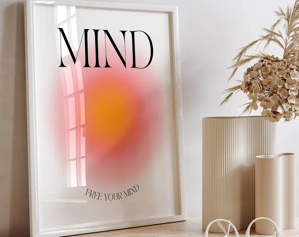 Aura Art Print, Spiritual Zen Yoga Decor